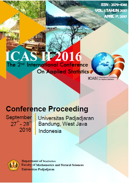 					View The 2nd International Conference On Applied Statistics (ICAS 2016), Departement of Statistics, Faculty of Mathematics and Natural Sciences, Universitas Padjadjaran. ISSN: 2579-4361
				